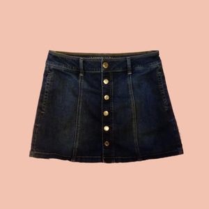 American Eagle Button Down Denim Mini Skirt